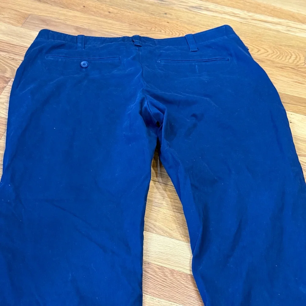 Under Armour Mens Navy Blue Golf Pants Straight Leg Performance Trousers 40x30